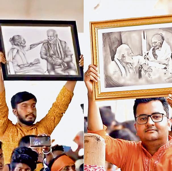 दो युवकों ने पीएम को मदर्स डे पर उपहार में दी तस्वीर