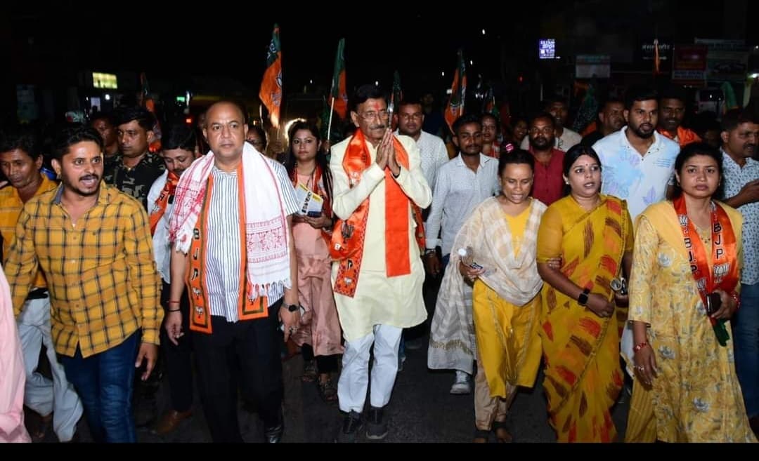 भाजपा प्रत्याशी व विधायक ने किया हटिया क्षेत्र का दौरा