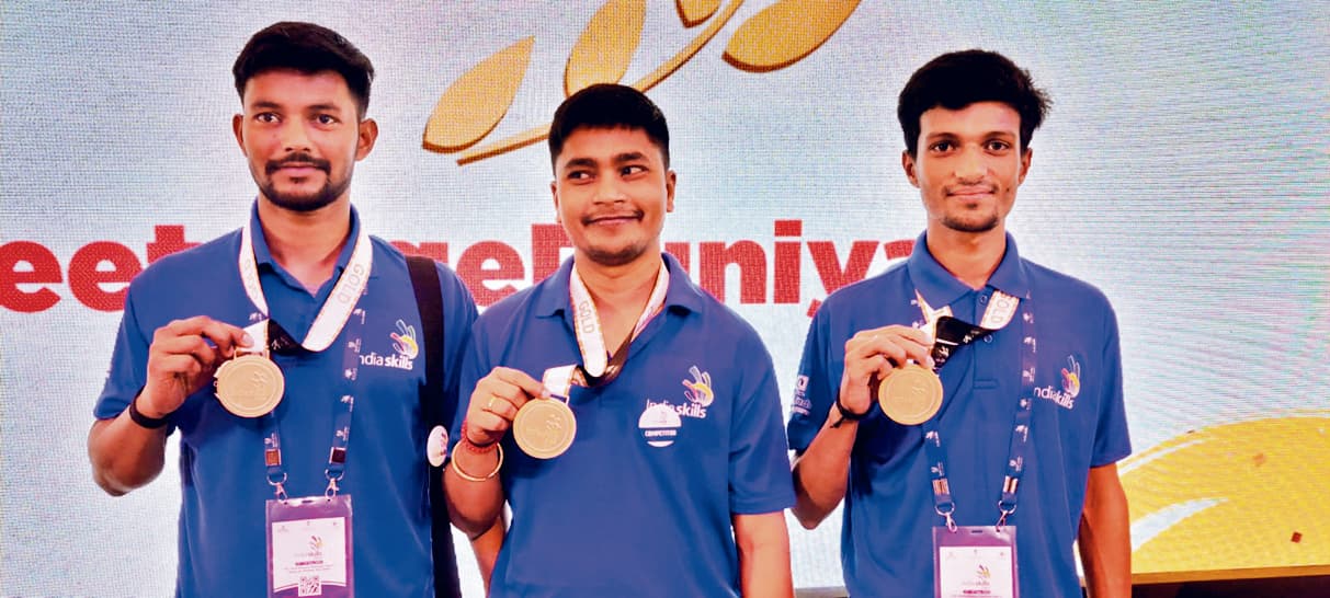 इंडिया स्किल में बिहार के अमित , राजेश और गौतम ने जीता गोल्ड