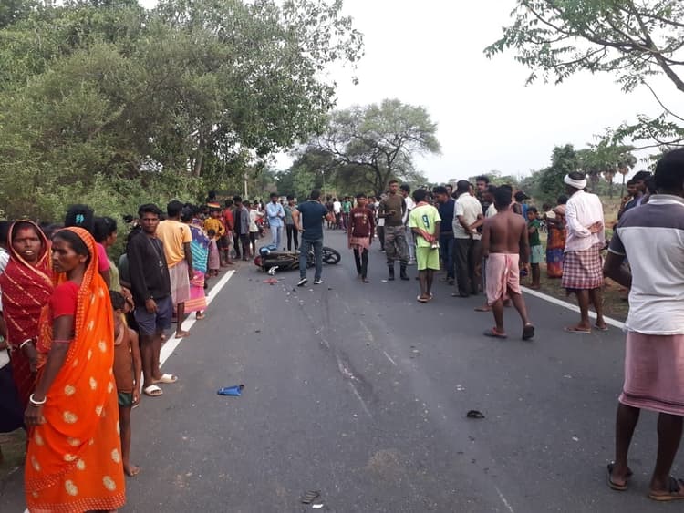 वाहन की चपेट में आने से भांजे की मौत व मामा घायल