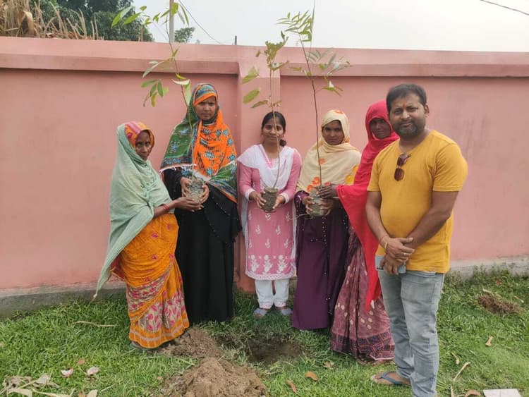 उमवि गाछपाड़ा में किया गया पौधरोपण