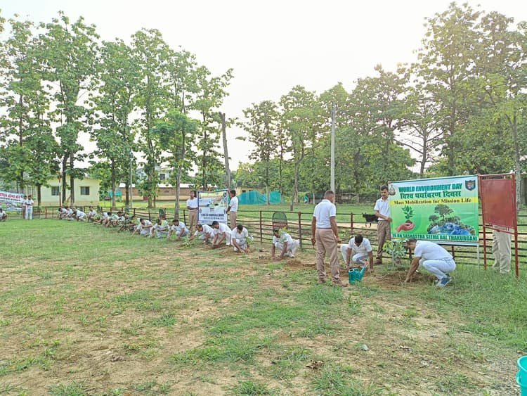 एसएसबी मुख्यालय व समवायों में किया पौधरोपण