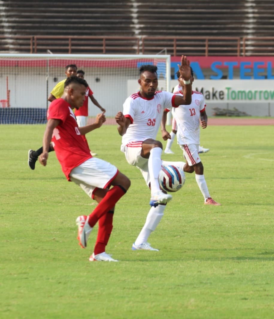 जीएफए और बाबूलाल सोरेन फुटबॉल एकेडमी का मुकाबला रहा ड्रॉ