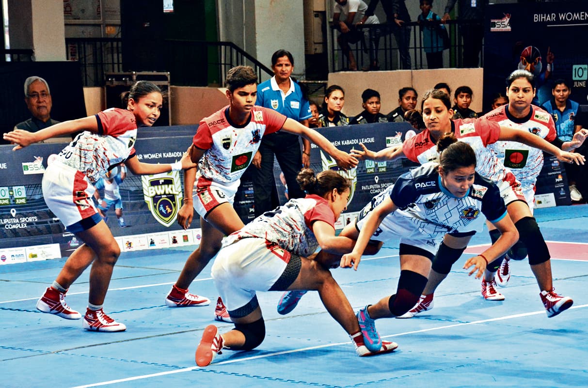 वीमेंस कबड्डी लीग में सीवान, सारण और नालंदा की जीत
