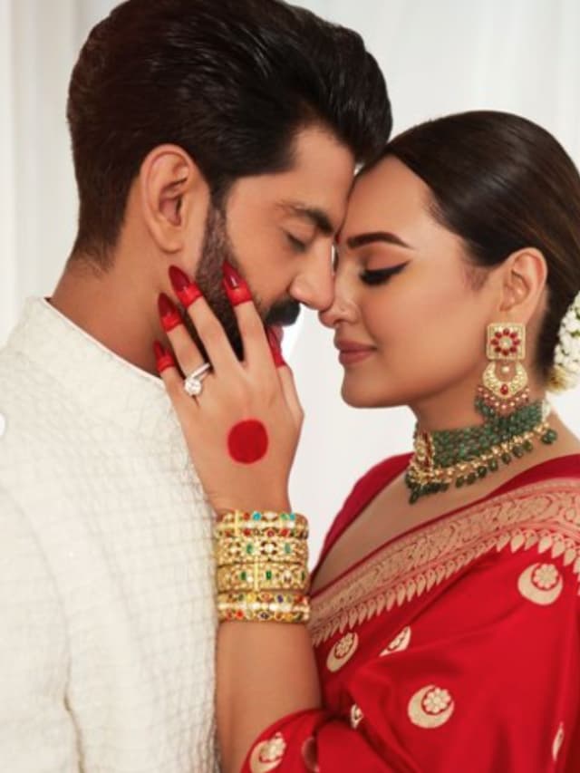 सोनाक्षी सिन्हा ने जहीर इकबाल के माथे पर किया KISS, कहा- ऐसा लगा जैसे ब्रह्मांड…