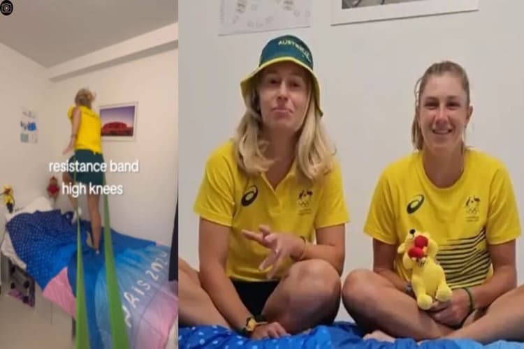 Paris Olympics 2024:ऑस्ट्रेलियाई टेनिस स्टार डारिया सैविले और एलेन पेरेज ने एथलीटों के लिए ‘एंटी-सेक्स’ बेड की जाँच की.वीडियो देखें