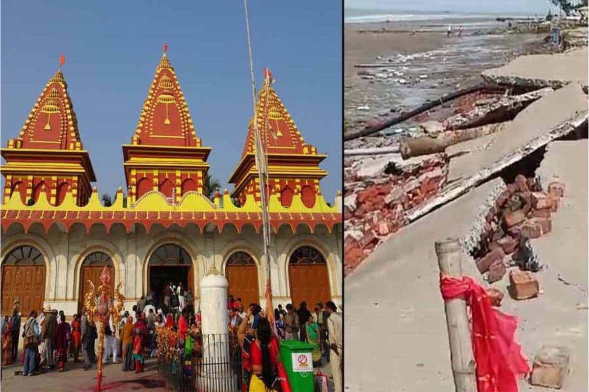 Kapil Muni Ashram : कपिल मुनि मंदिर पर संकट गहराया,10 फीट चौड़ा सड़क समुद्र में समाया