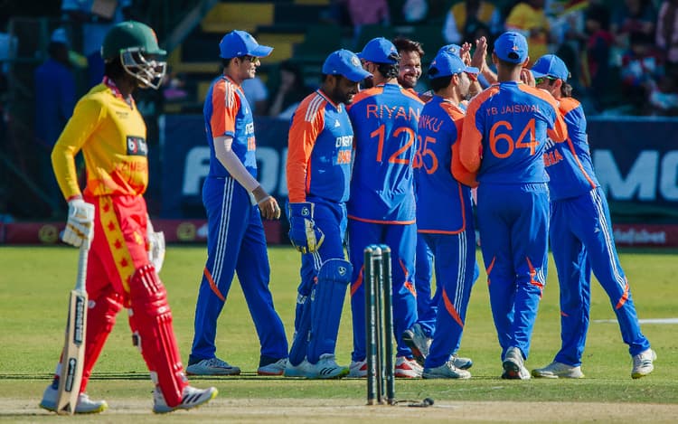 IND vs ZIM 5th T20: भारत ने आखिरी मुकाबले में जिम्बाब्वे को 42 रन से हराया, चमके मुकेश कुमार