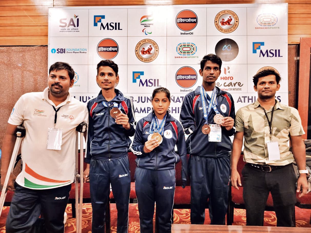 नेशनल पारा एथलेटिक्स चैंपियनशिप में बिहार के खिलाड़ियों ने दो स्वर्ण सहित नौ पदक जीते