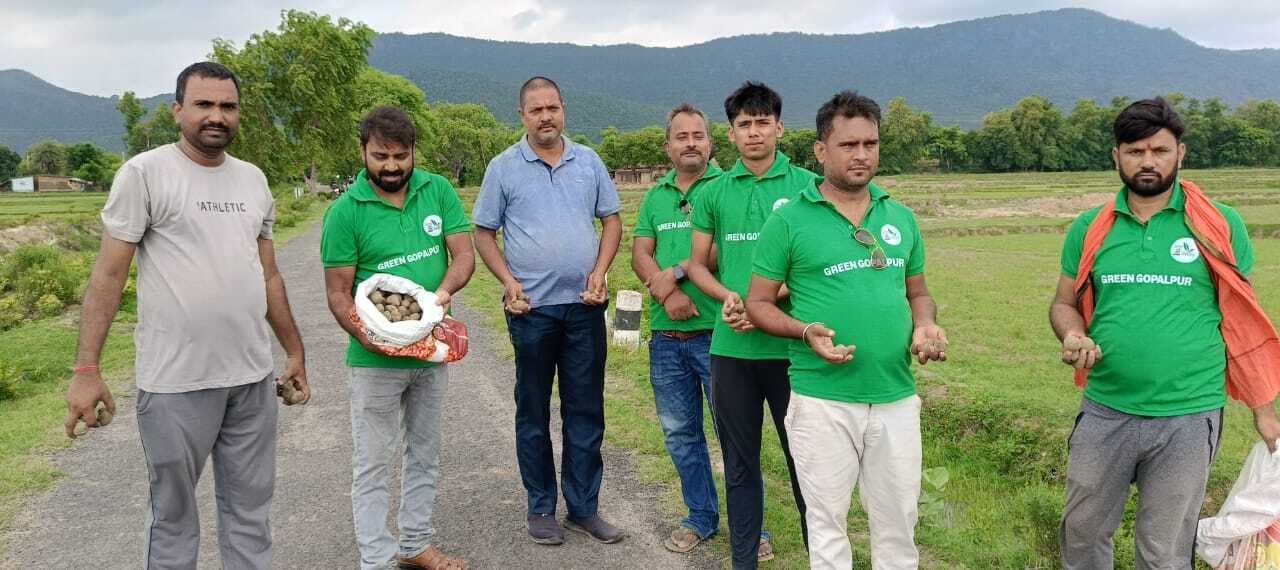 प्रकृति प्रेमियों ने एक हज़ार से अधिक बीज बॉल्स को सड़क किनारे डाले