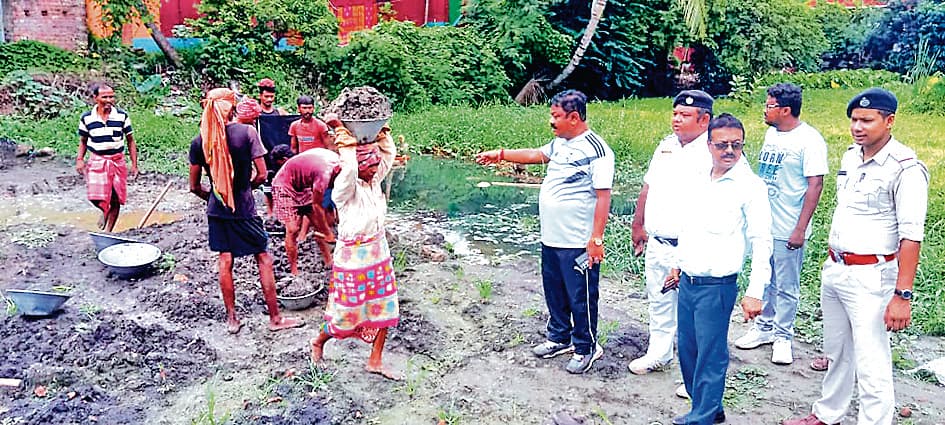 पाटे गये तालाब की फिर से हुई खुदाई