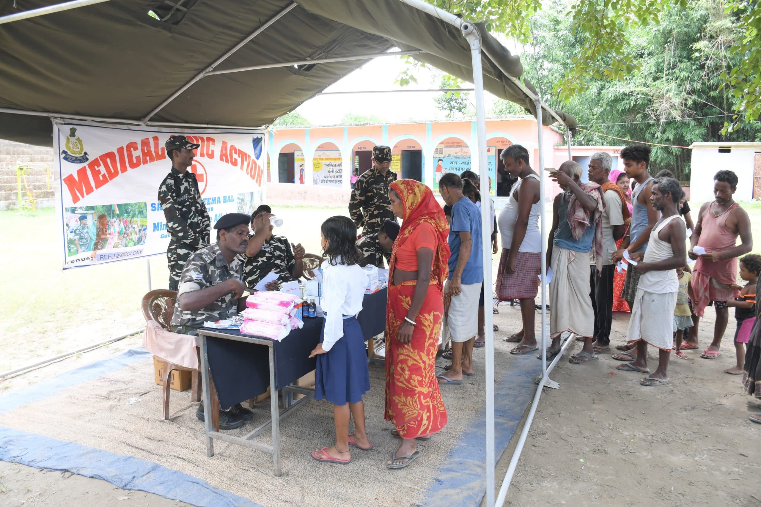 नि:शुल्क चिकित्सा शिविर में 152 मरीजों का हुआ इलाज, दी गयी दवा
