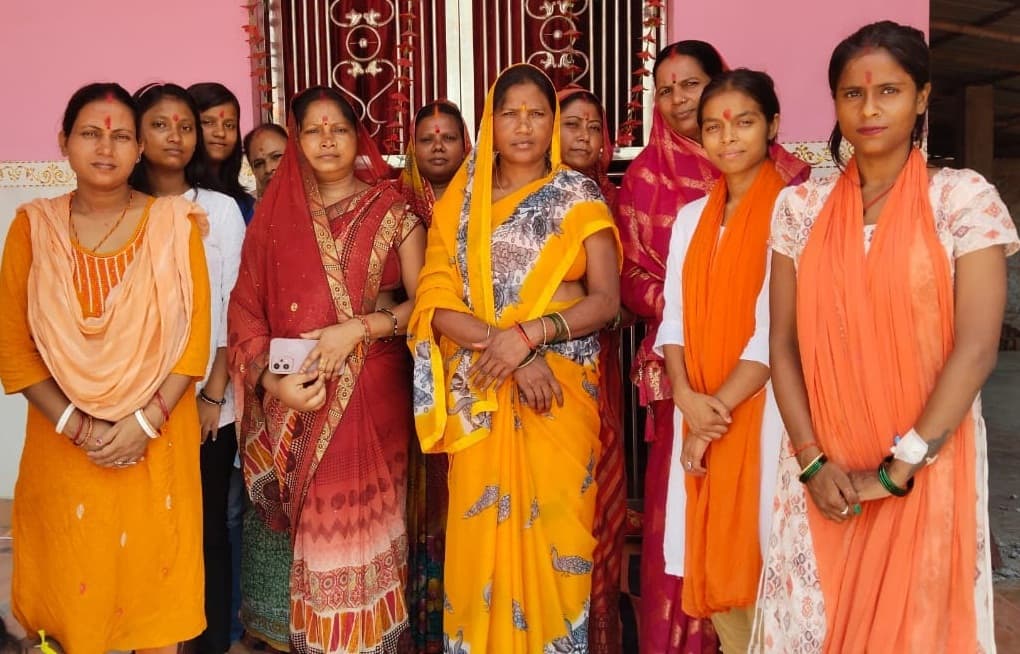 अमौर दुर्गा मंदिर में मातृशक्ति व दुर्गा वाहिनी ने की बैठक