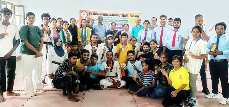 अंतर कॉलेज ताइक्वांडो में अररिया कॉलेज विनर, रनर रहा मारवाड़ी कॉलेज