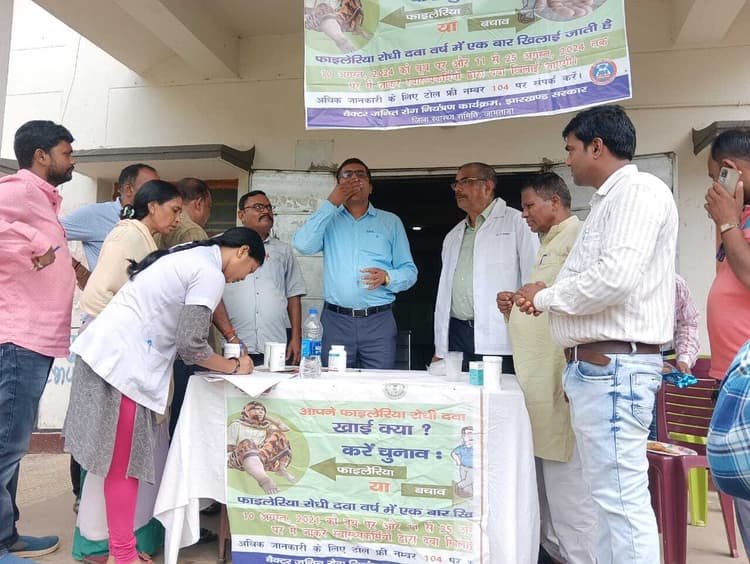 नारायणपुर प्रखंड में में फाइलेरिया रोधी अभियान शुरू