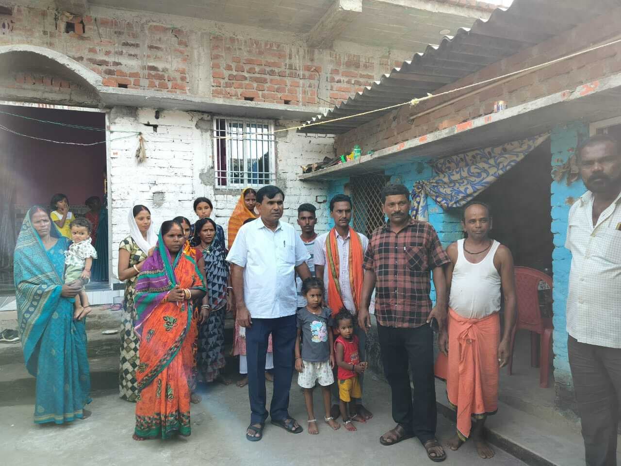 मिरगा गांव में भाजपा नेता का हुआ स्वागत