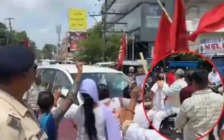 Bihar: बेगूसराय में हड़ताल पर गयीं ANM ने गिरिराज सिंह को घेरा, कार छोड़कर बाइक से निकल गए मंत्री