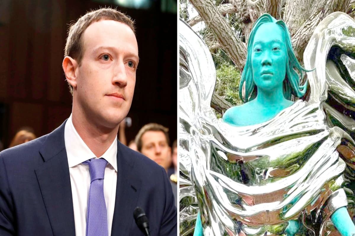 mark zuckerberg reveals wife priscila chan statue mark zuckerberg reveals wife priscila chan statue