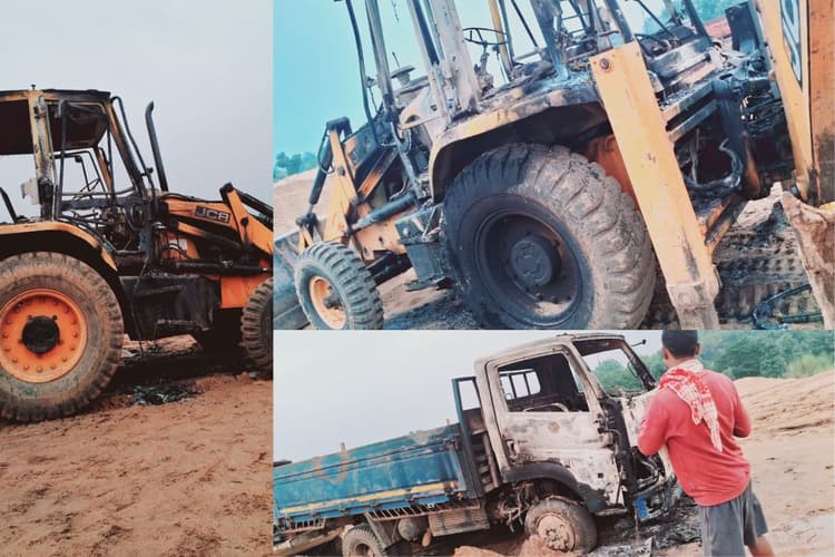Ranchi Crime News: बुढ़मू में बालू तस्करों की झड़प में जेसीबी समेत 5 वाहन फूंके, देखें VIDEO