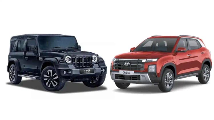 Mahindra Thar Roxx vs Hyundai Creta,देखे कीमत और इंजन डिटेल्स में