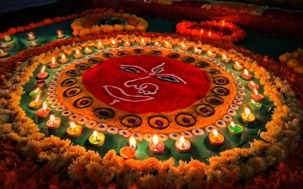 Devi Agmaan Rangoli Devi Agmaan Rangoli