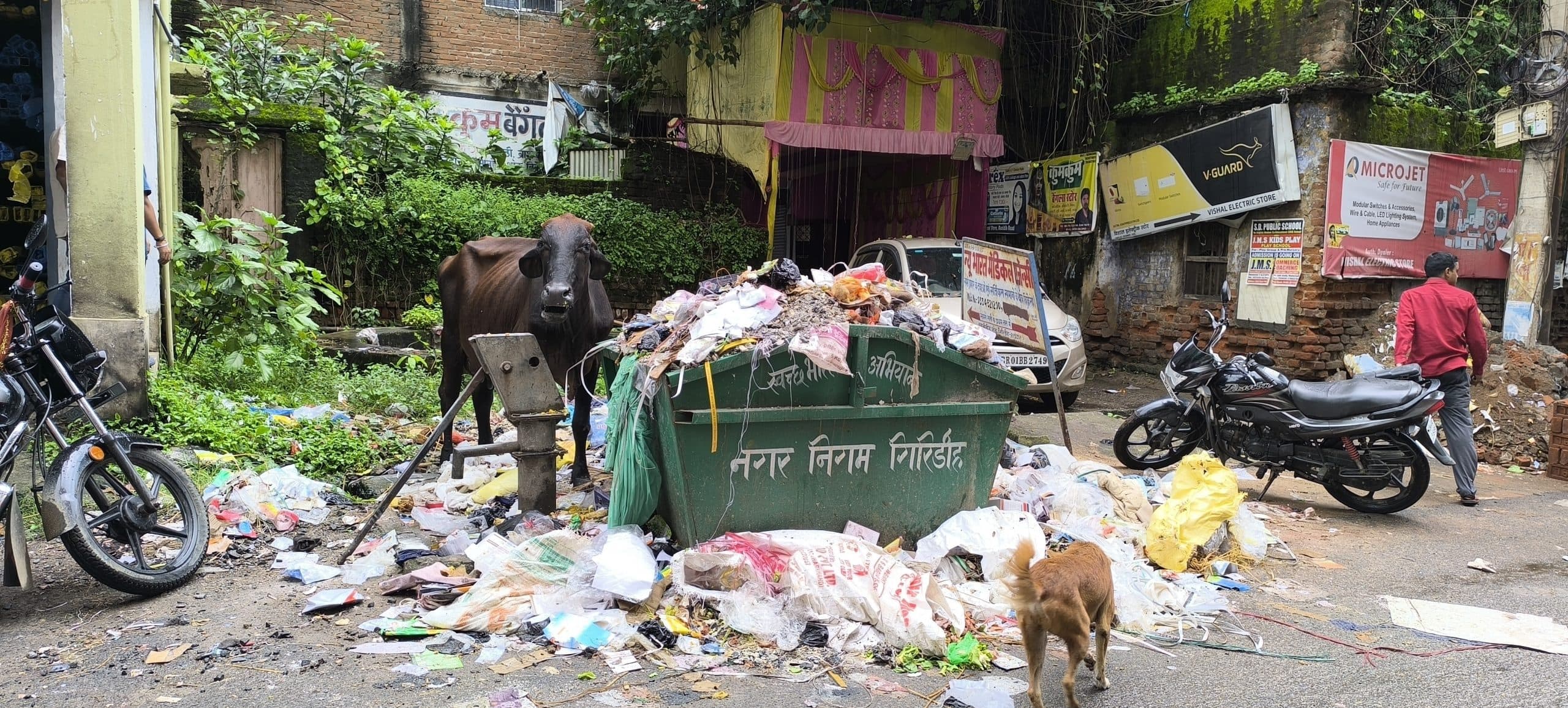 कचरों के ढेर के बगल में बेची जा रही हैं सब्जियां