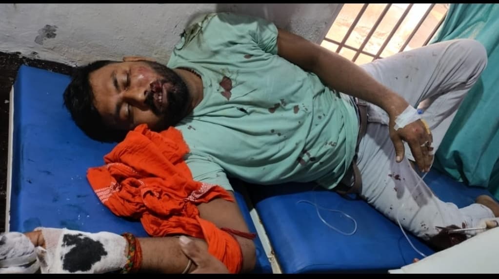 Jamui News : एनएच पर बाइकों की टक्कर, एक सवार घायल