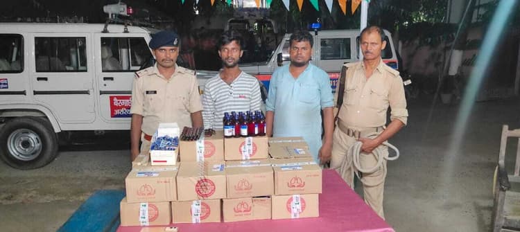 664 बोतल कफ सिरप व नशीली दवा के साथ दो गिरफ्तार