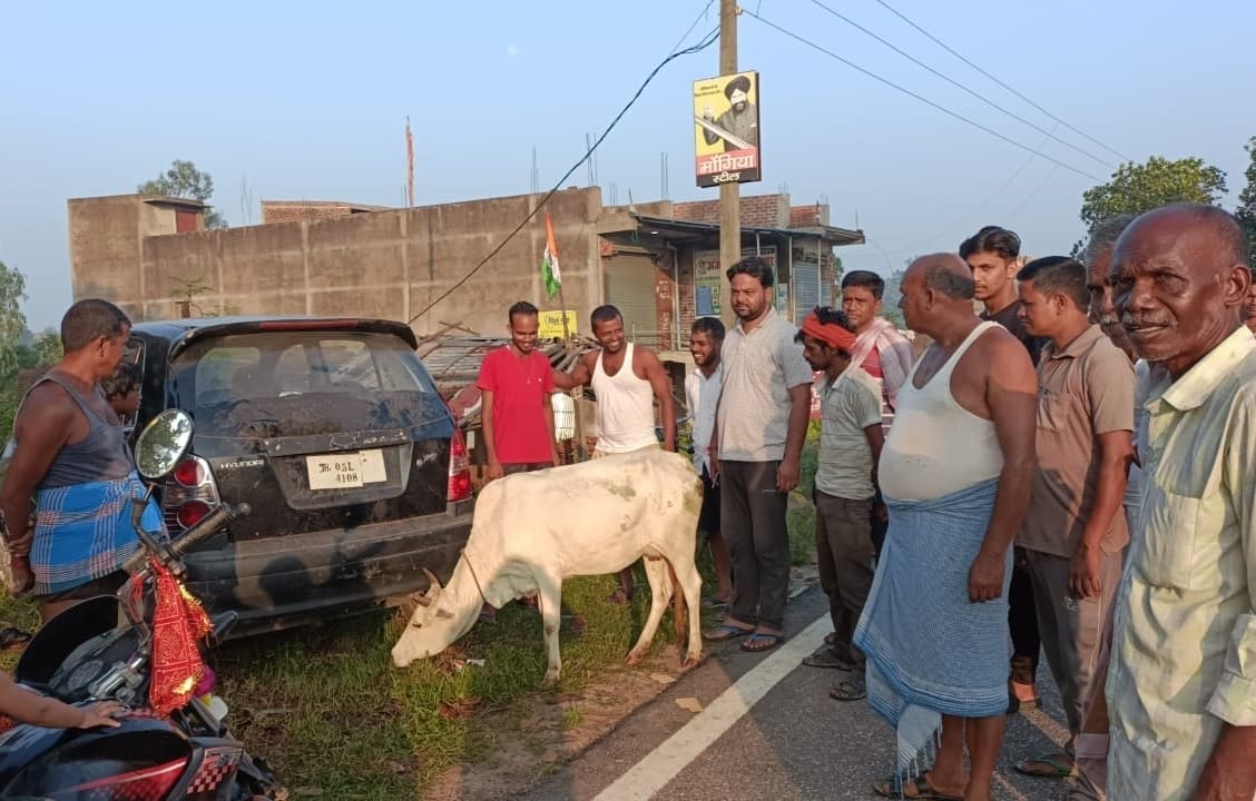 Giridih News: कार से मवेशी चोरी करने आये चोरों को ग्रामीणों ने खदेड़ा