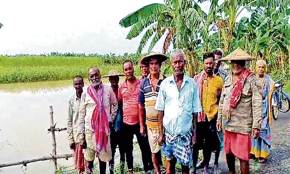 भागीरथी का जलस्तर बढ़ने से खेतों में भरा पानी, किसानों की बढ़ी चिंता
