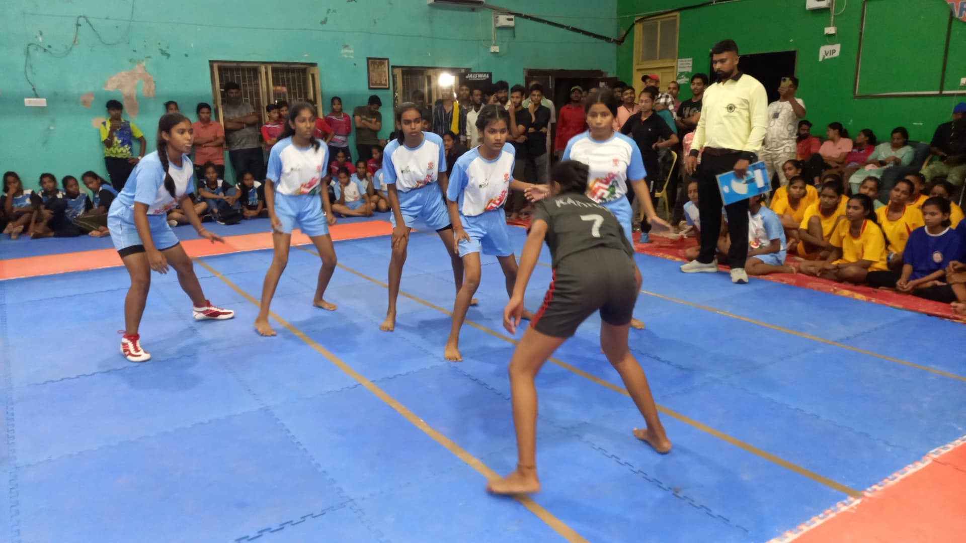 State level under 14 girls kabaddi competition: दरभंगा, बेगूसराय, पटना व सिवान की टीम प्री-क्वार्टर में