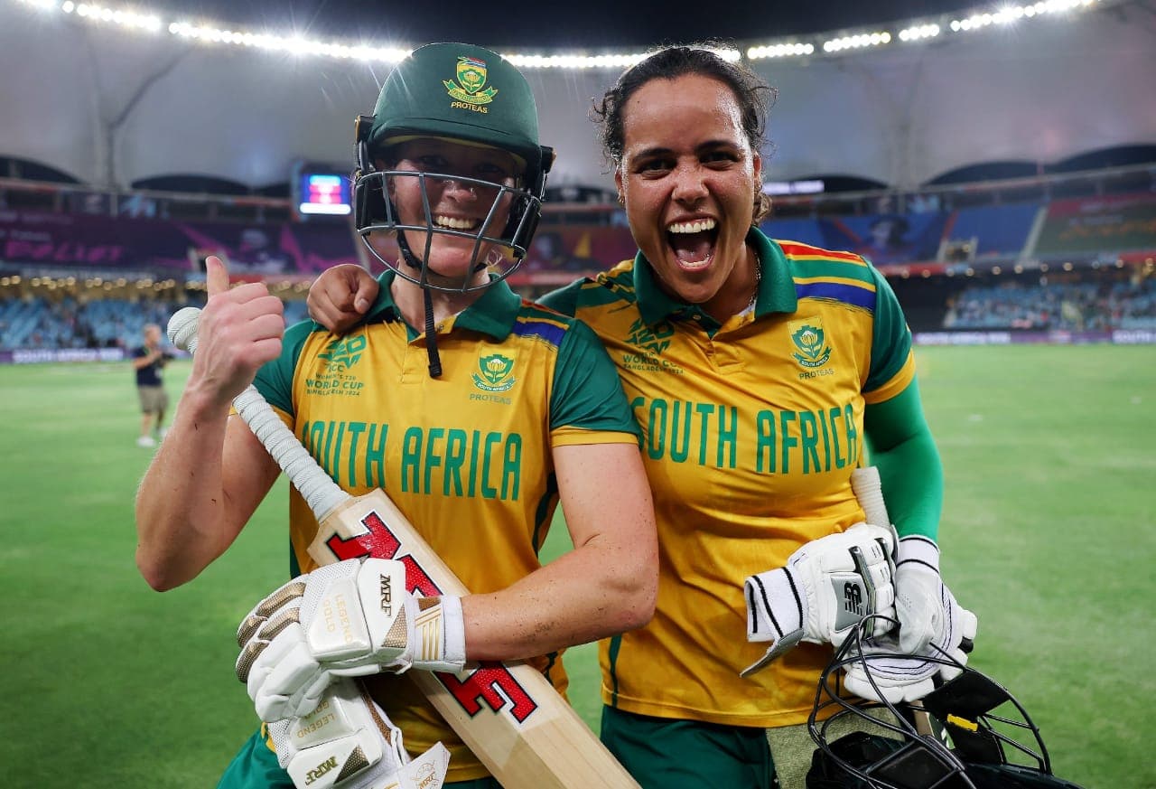 African batters after winning match African batters after winning match