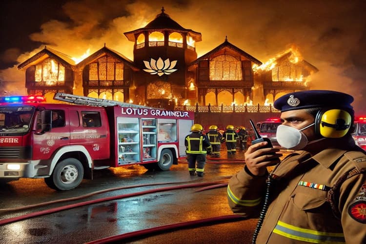 Noida के लोटस बैंक्वेट हॉल में भीषण आग, एक इलेक्ट्रीशियन की मौत