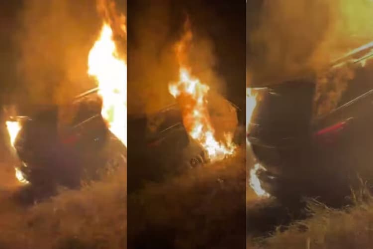 ग्रेटर नोएडा में फॉर्च्यूनर में आग लगने से प्रॉपर्टी डीलर की जलकर मौत, हत्या की आशंका