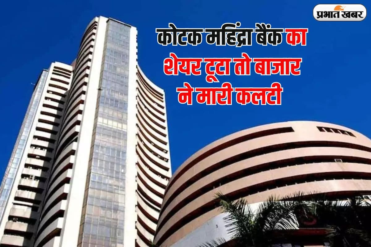 कोटक महिंद्रा बैंक का शेयर टूटा तो बाजार ने मारी कलटी, सेंसेक्स 73 अंक फिसलकर बंद