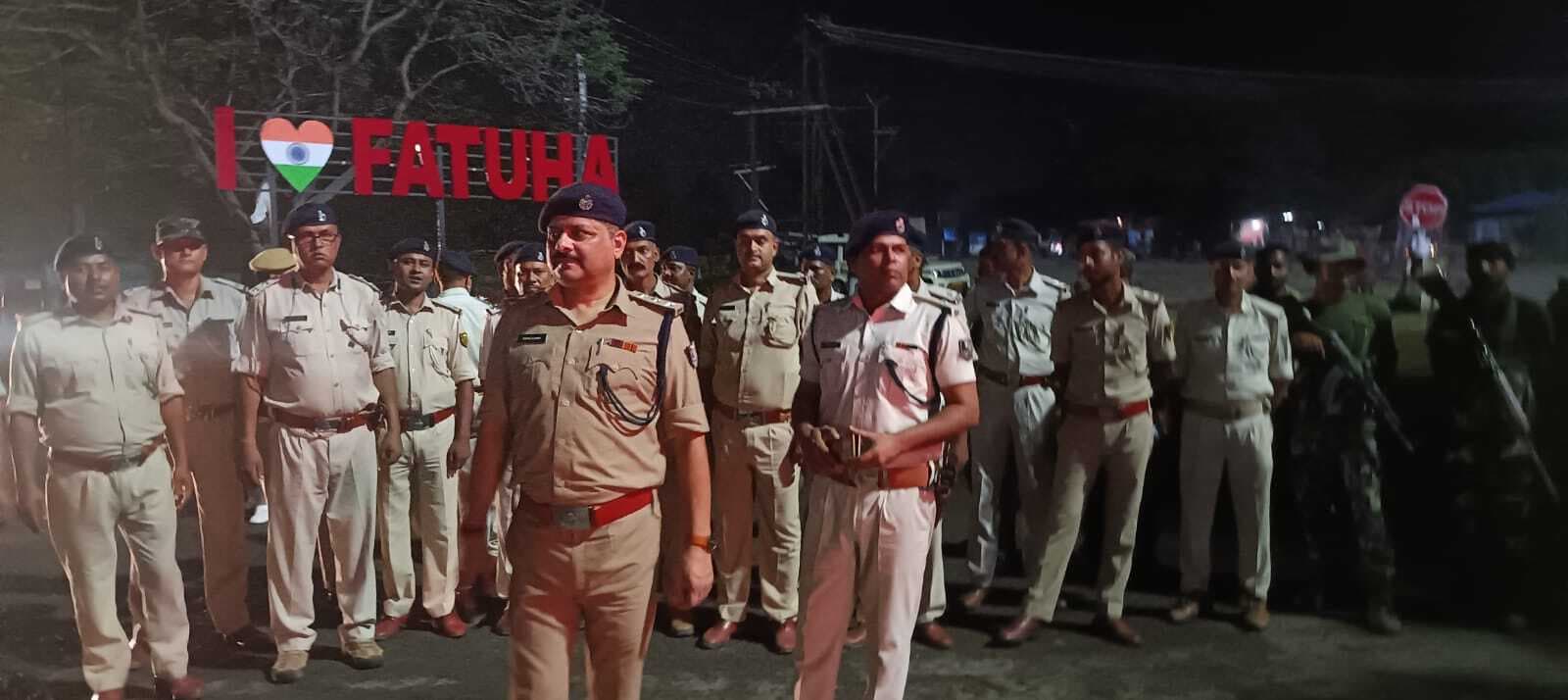 शांति व्यवस्था को लेकर निकाला मार्च