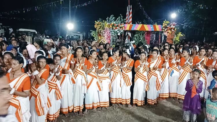 धूमधाम से मना करमा धरमा पूजा, सांस्कृतिक कार्यक्रमों में दिखी आदिवासी झलक