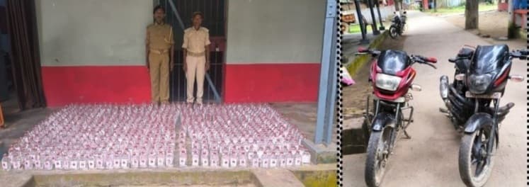528 बोतल नेपाली शराब जब्त, तस्कर फरार