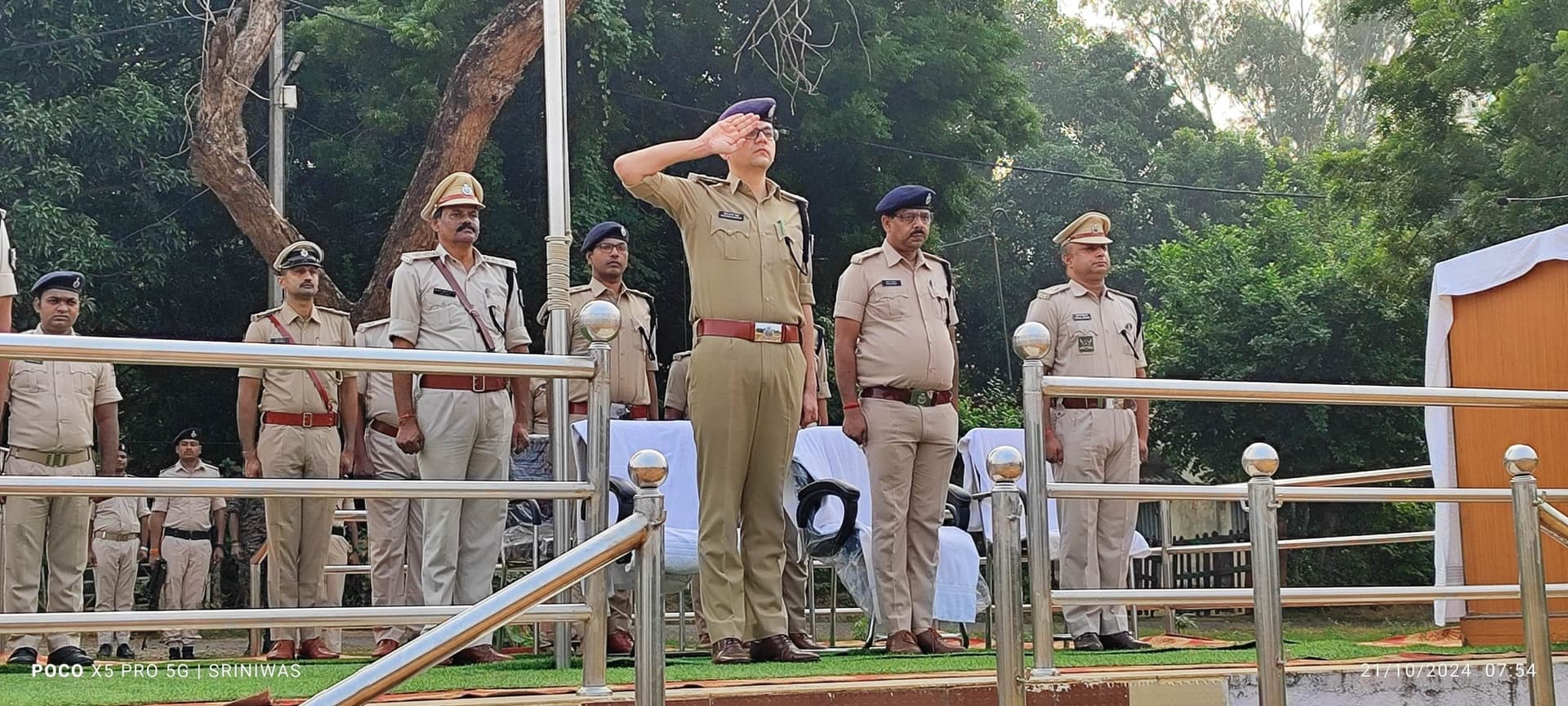 पुलिस संस्मरण दिवस : पुलिस लाइन में वीर शहीदों को दी गयी श्रद्धांजलि