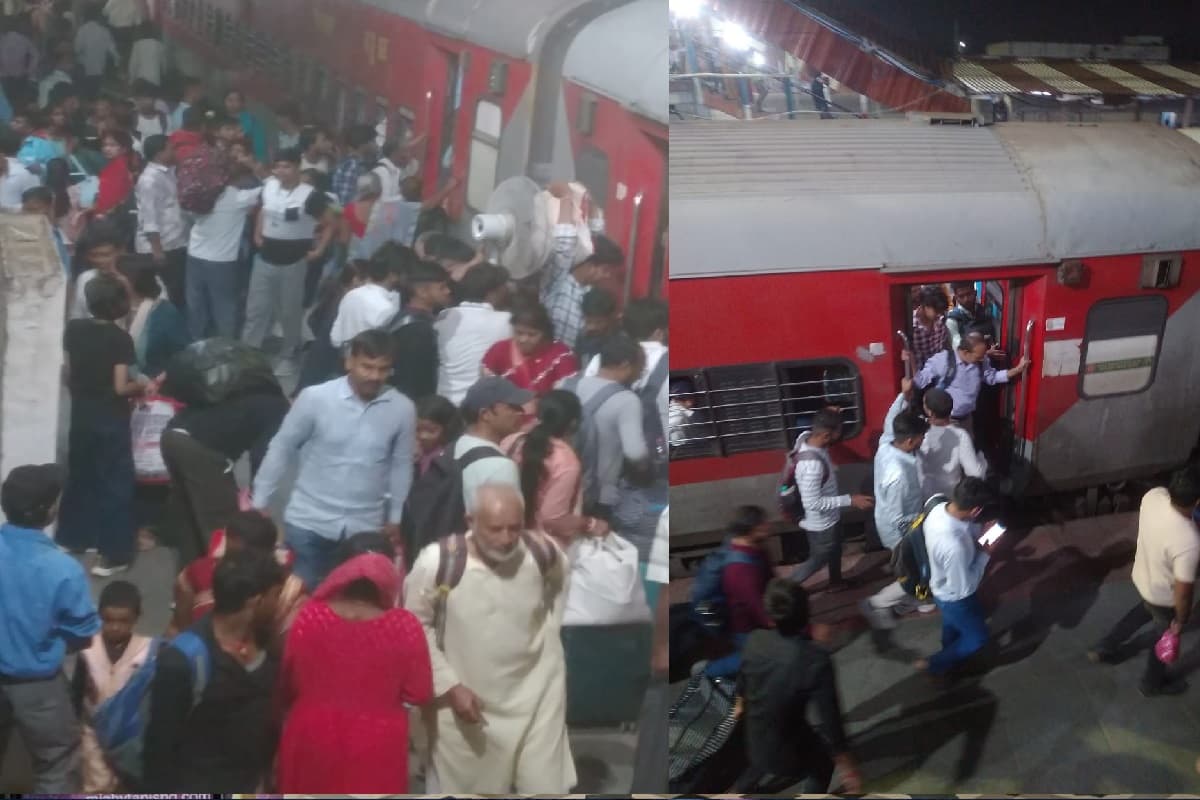 कार्तिक पूर्णिमा पर गंगा स्नान कर लौट रहे श्रद्धालुओं का स्लीपर से लेकर एसी कोच तक कब्जा कार्तिक पूर्णिमा पर गंगा स्नान कर लौट रहे श्रद्धालुओं का स्लीपर से लेकर एसी कोच तक कब्जा