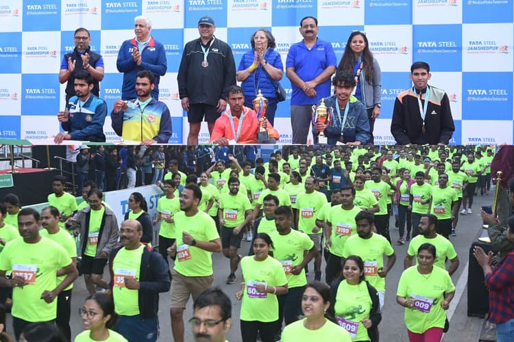 जमशेदपुर में पहली बार हाफ मैराथन, 5027 धावकों ने लगायी दौड़, भारती और उदित बने चैंपियन