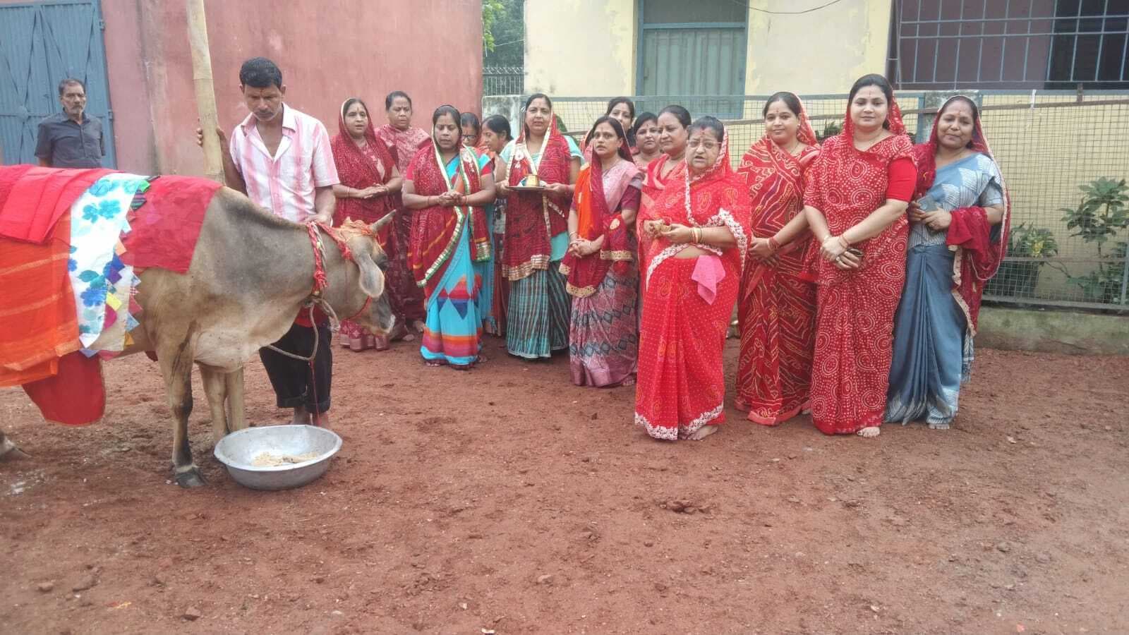 गोपाष्टमी पर की गो माता की पूजा-अर्चना