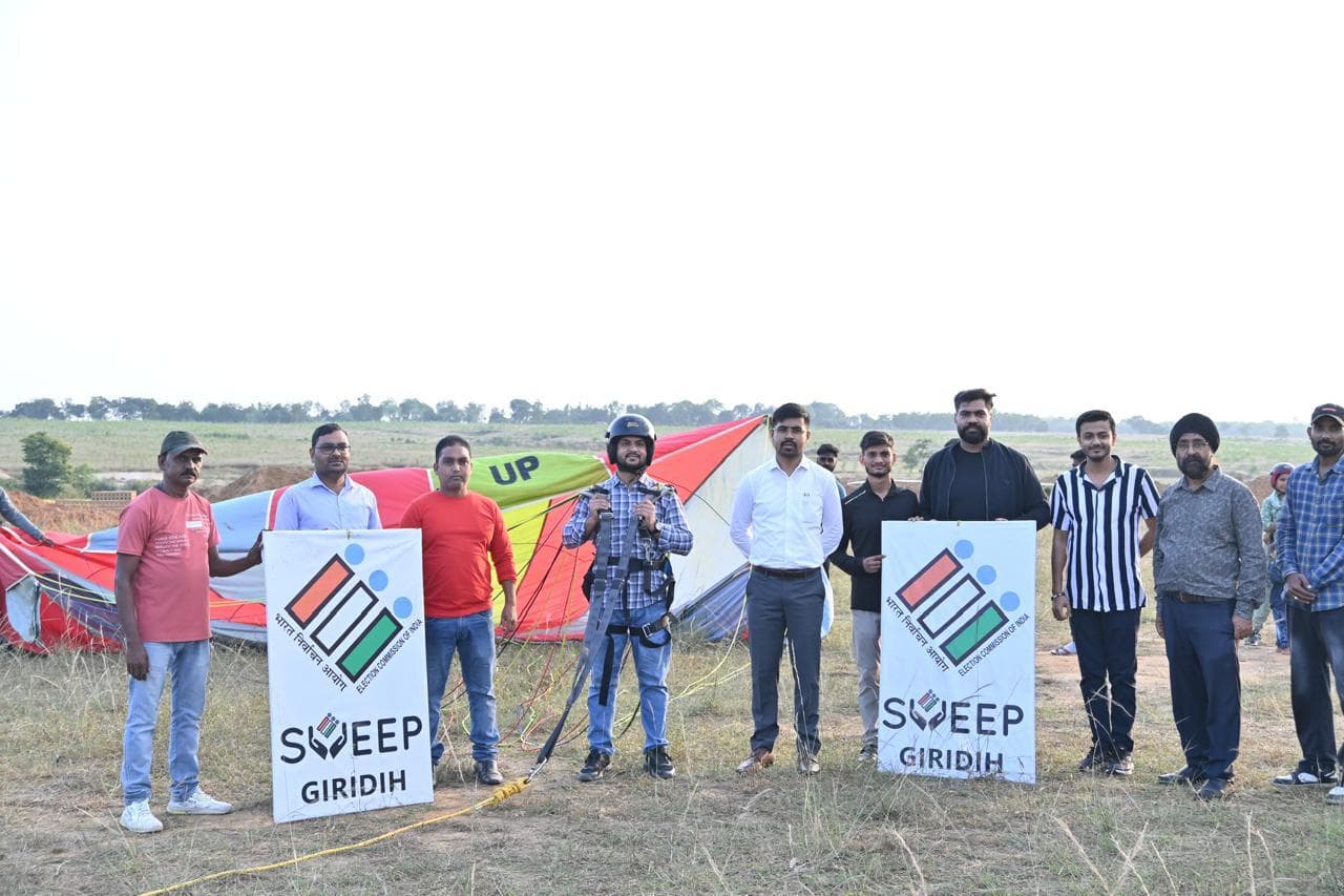 Giridih News: एडवेंचर एक्टिविटी के जरिये मतदान के प्रति किया गया जागरूक