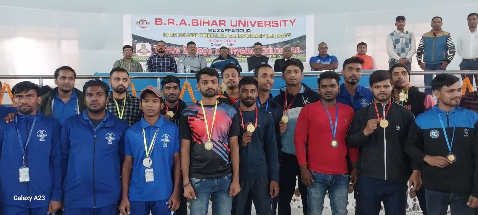 इंटर कॉलेज कुश्ती स्पर्धा में 56 खिलाड़ियों ने की आजमाइश