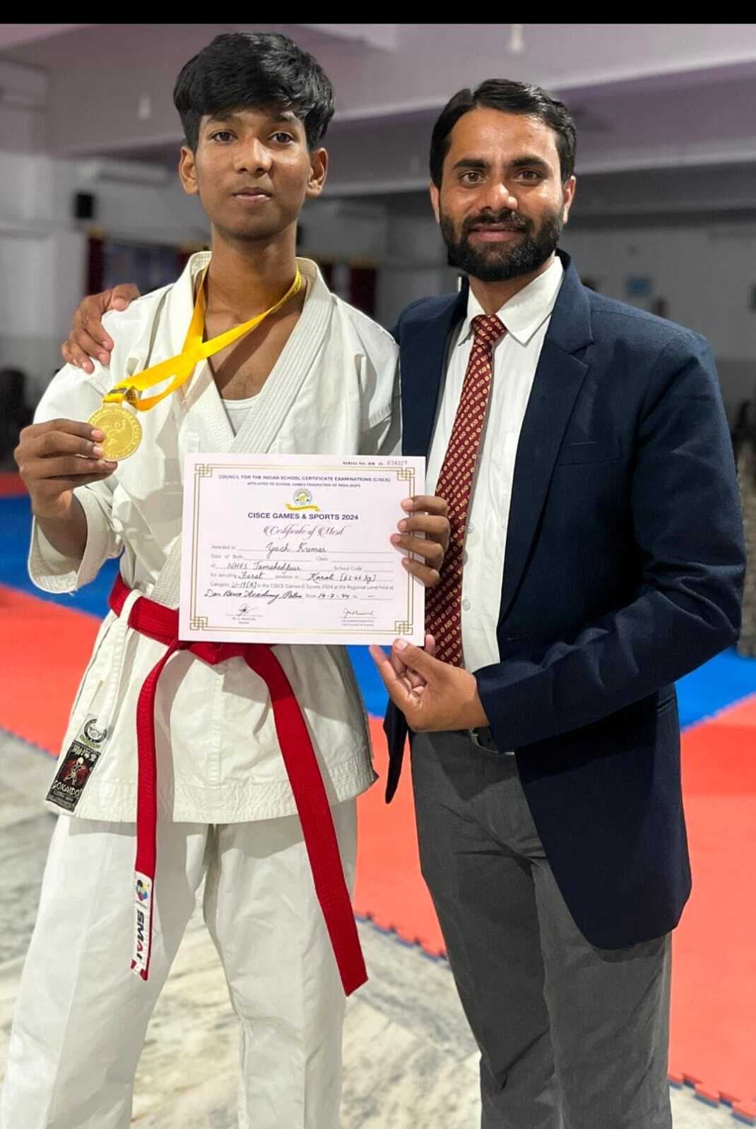 नरभेराम के यश एसजीएफआइ नेशनल कराटे चैंपियनशिप में लेंगे भाग