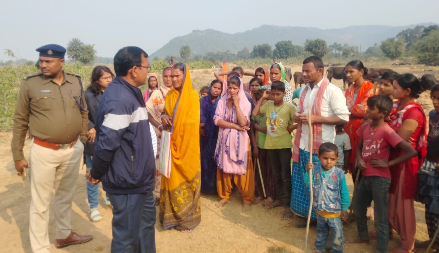 प्लांट बनने से पहले की गयी मिट्टी की जांच