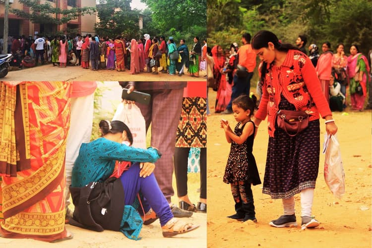 मंईयां सम्मान के लिए उमड़ रही महिलाओं की भीड़, यहां टोकन सिस्टम से ले रहे आवेदन, देखें PHOTOS