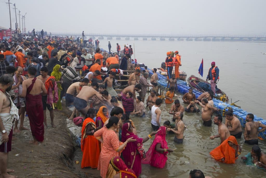 After Kumbh stampede Amrit bath of Akharas