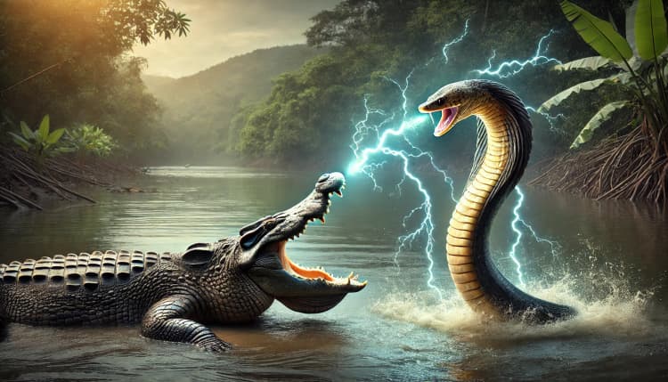 मछली ने मगरमच्छ को मौत के घाट उतारा, देखें वीडियो