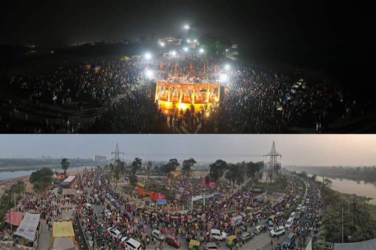मकर संक्रांति पर जमशेदपुर में दोमुहानी संगम महोत्सव, गंगा आरती में उमड़े श्रद्धालु
